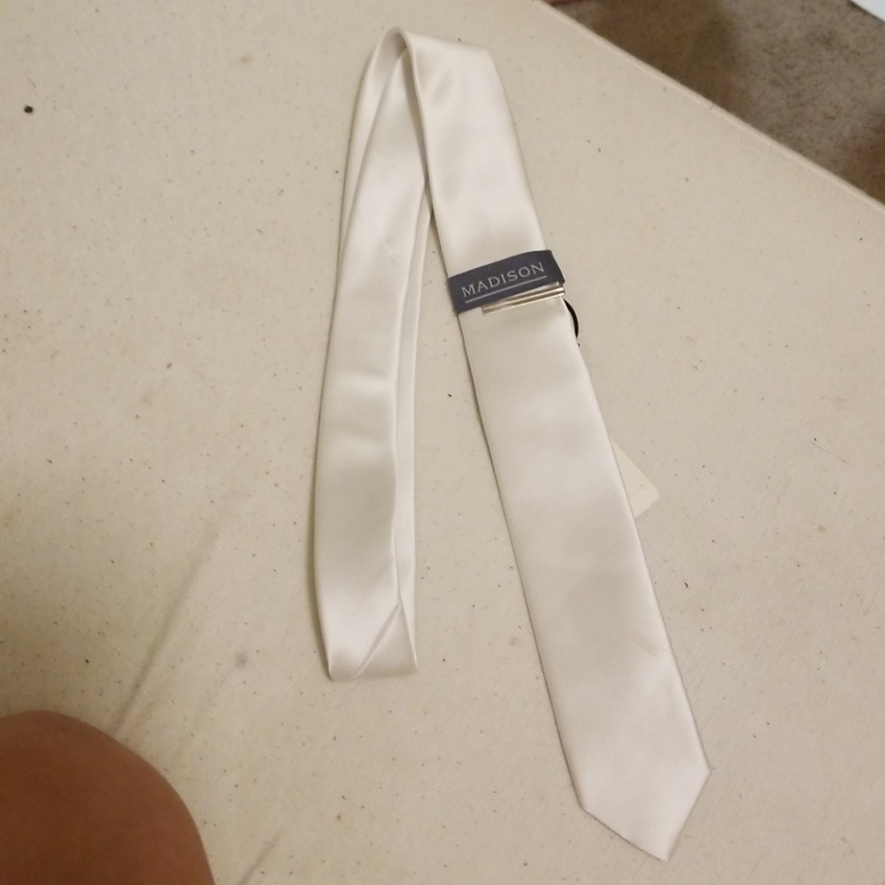 White Madison Tie